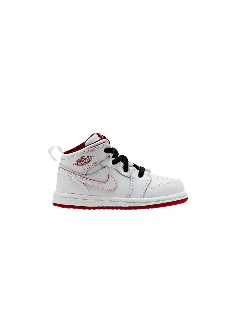 Кроссовки Air Jordan 1 Retro Mid TD 'White Red' — изображение 1 из 1, красный