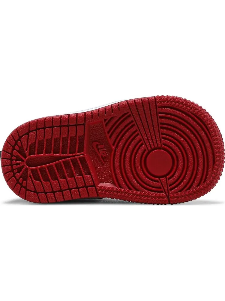 Кроссовки Air Jordan 1 Mid TD Black Gym Red — изображение 4 из 8, белый