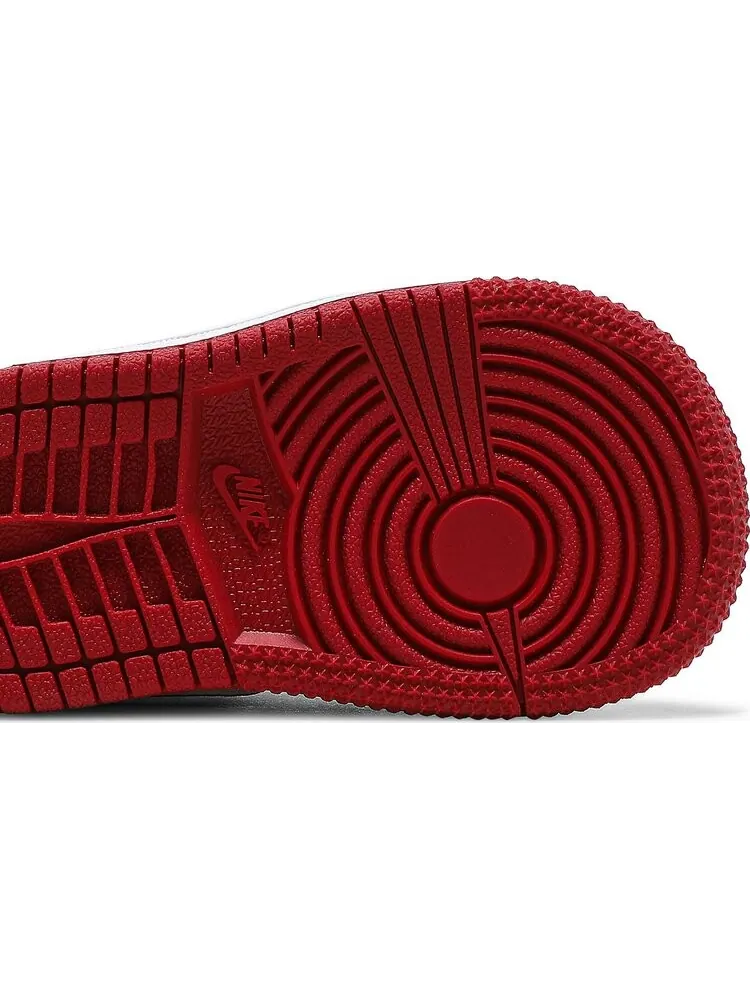 Кроссовки Air Jordan 1 Mid TD Black Gym Red — изображение 5 из 8, белый