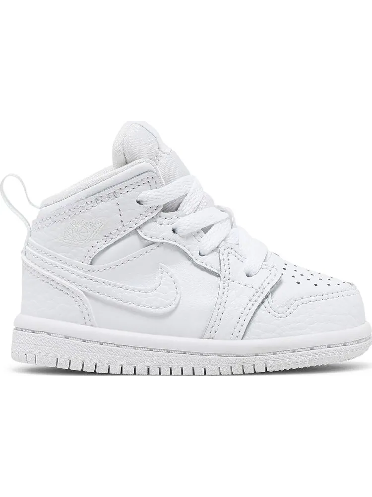 Кроссовки Air Jordan 1 Mid TD Triple White — изображение 1 из 8, белый