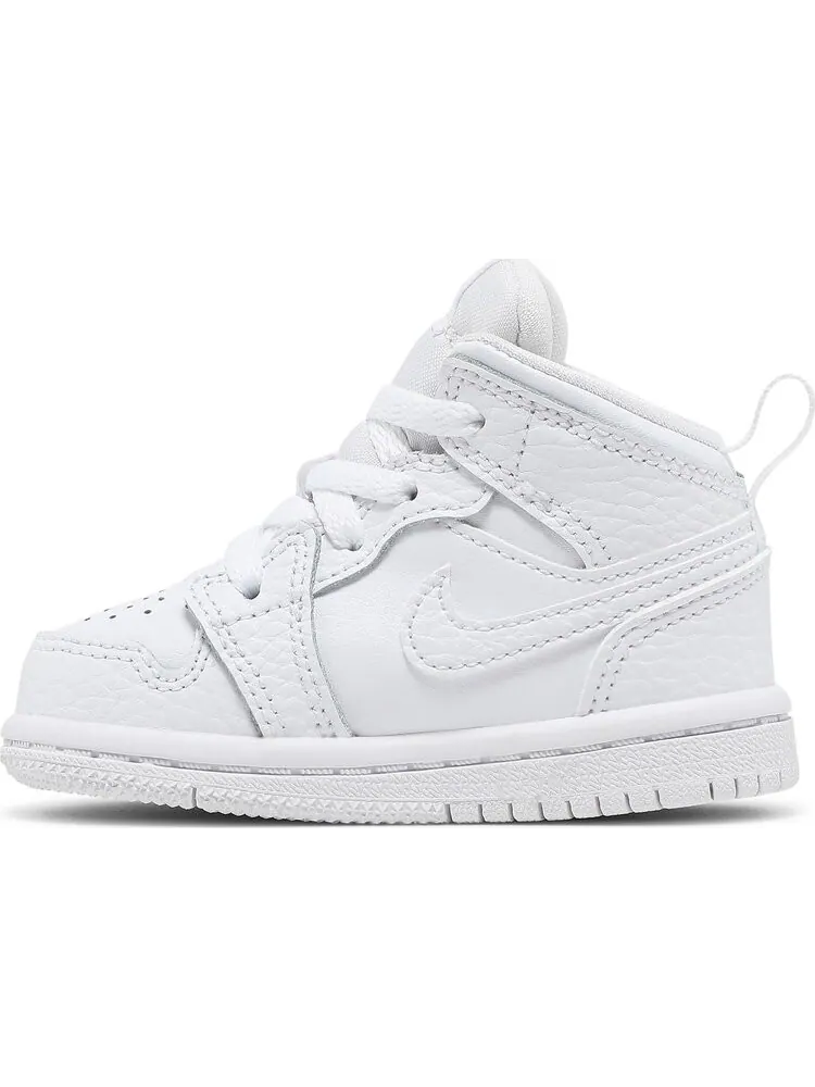 Кроссовки Air Jordan 1 Mid TD Triple White — изображение 3 из 8, белый