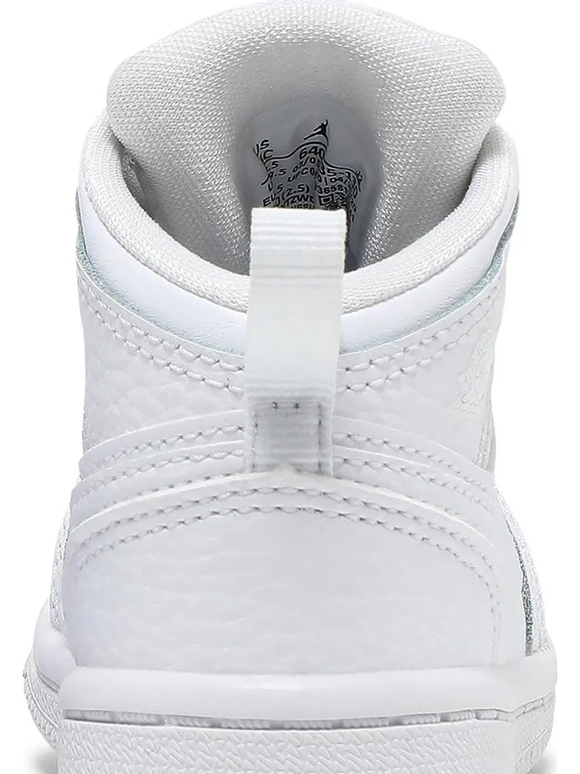 Кроссовки Air Jordan 1 Mid TD Triple White — изображение 7 из 8, белый