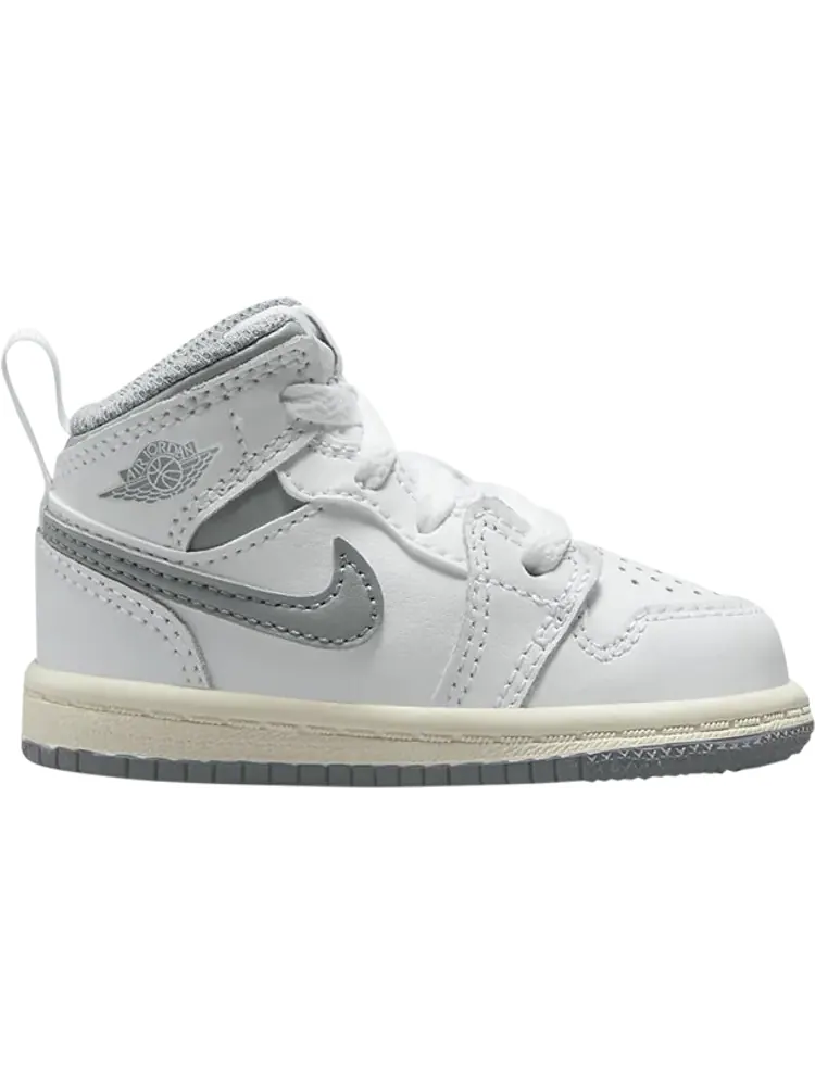 Кроссовки Air Jordan 1 Mid TD Neutral Grey — изображение 1 из 1, белый