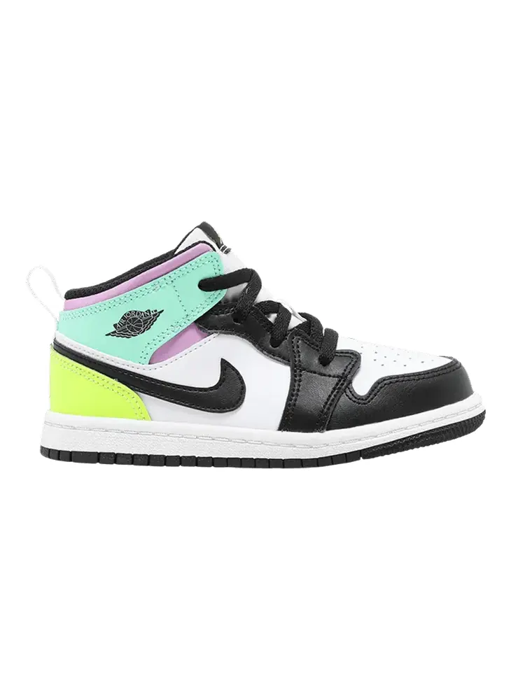 Кроссовки Air Jordan Air Jordan 1 Mid TD 'Pastel' — изображение 1 из 9, белый//зеленый/черный