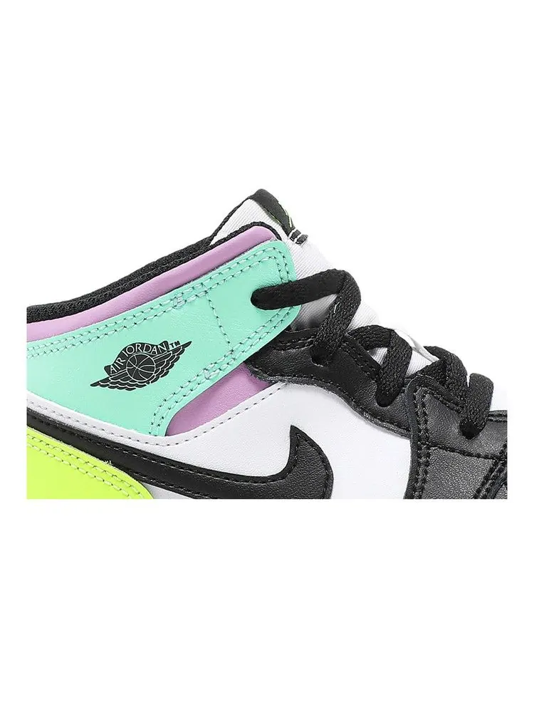 Кроссовки Air Jordan Air Jordan 1 Mid TD 'Pastel' — изображение 3 из 9, белый//зеленый/черный