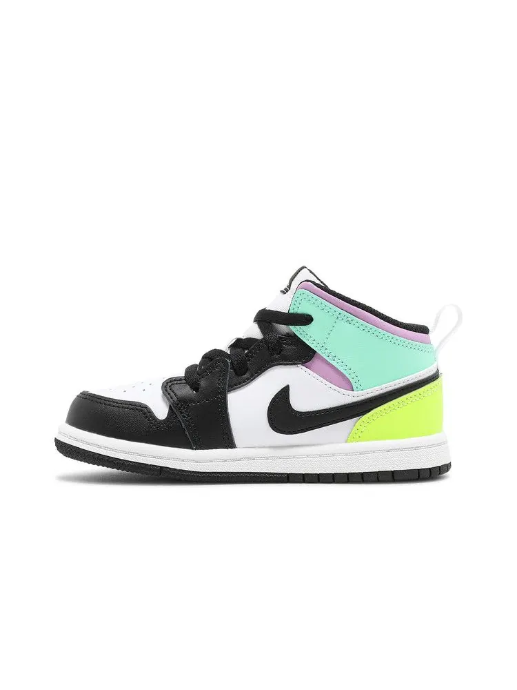 Кроссовки Air Jordan Air Jordan 1 Mid TD 'Pastel' — изображение 4 из 9, белый//зеленый/черный