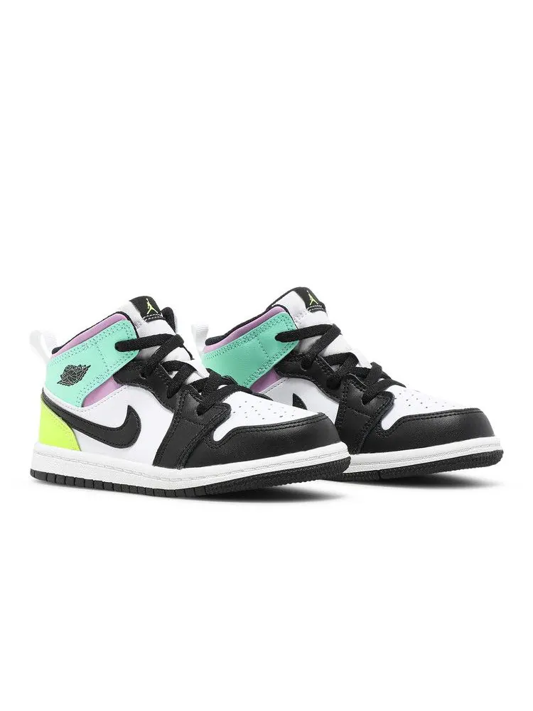 Кроссовки Air Jordan Air Jordan 1 Mid TD 'Pastel' — изображение 9 из 9, белый//зеленый/черный