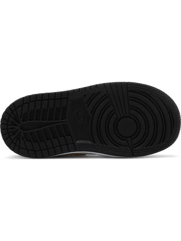 Кроссовки Air Jordan 1 Mid TD Black University Gold — изображение 4 из 8, белый