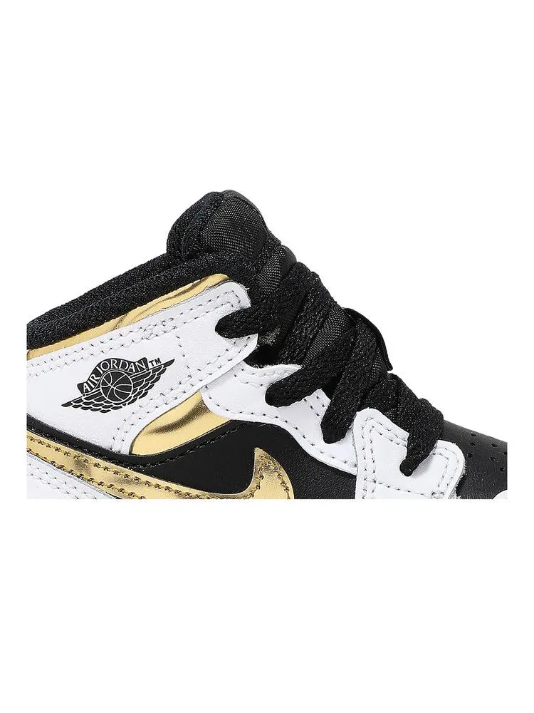 Кроссовки Air Jordan Air Jordan 1 Mid TD 'White Gold' — изображение 3 из 9, белый/мульти-/черный