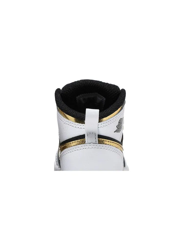 Кроссовки Air Jordan Air Jordan 1 Mid TD 'White Gold' — изображение 8 из 9, белый/мульти-/черный