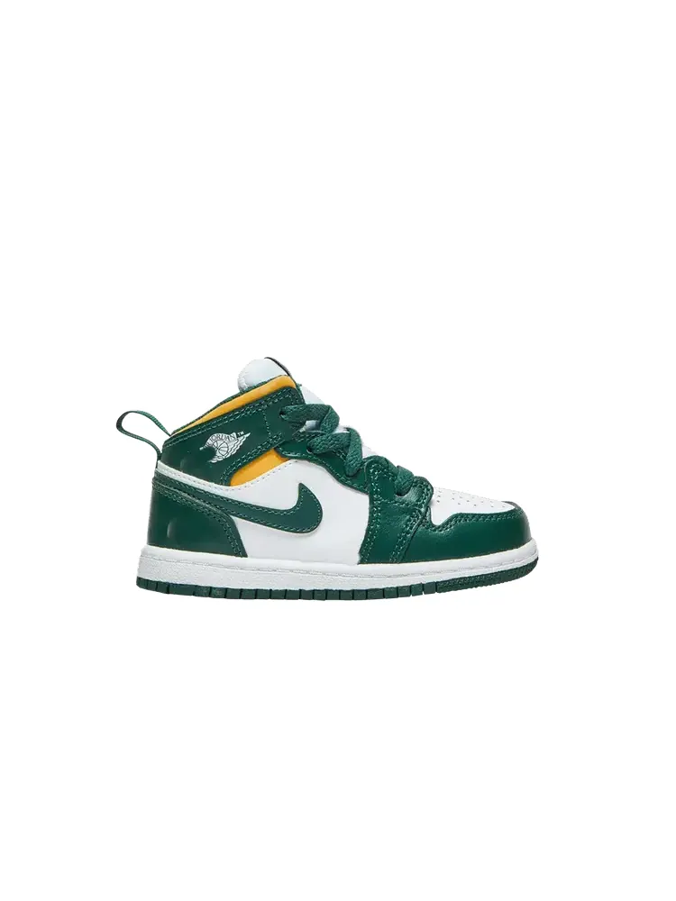 Кроссовки Air Jordan Air Jordan 1 Mid TD 'Sonics' — изображение 1 из 9, зеленый//белый