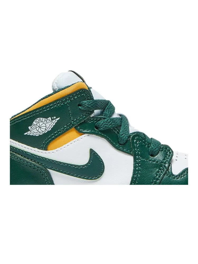 Кроссовки Air Jordan Air Jordan 1 Mid TD 'Sonics' — изображение 3 из 9, зеленый//белый