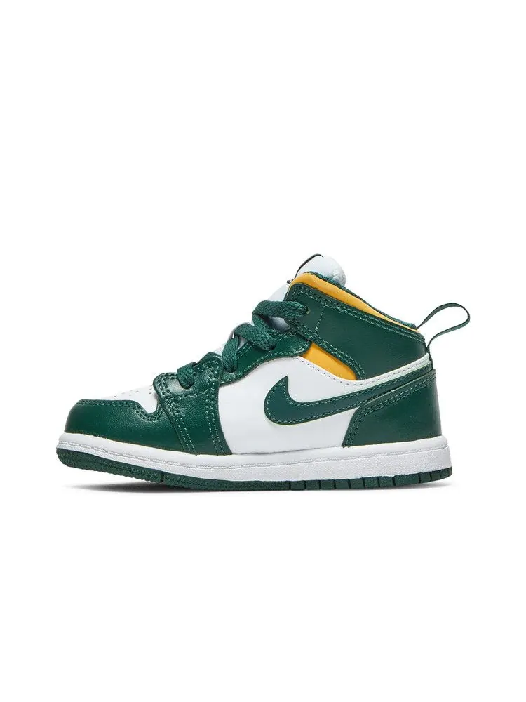 Кроссовки Air Jordan Air Jordan 1 Mid TD 'Sonics' — изображение 4 из 9, зеленый//белый