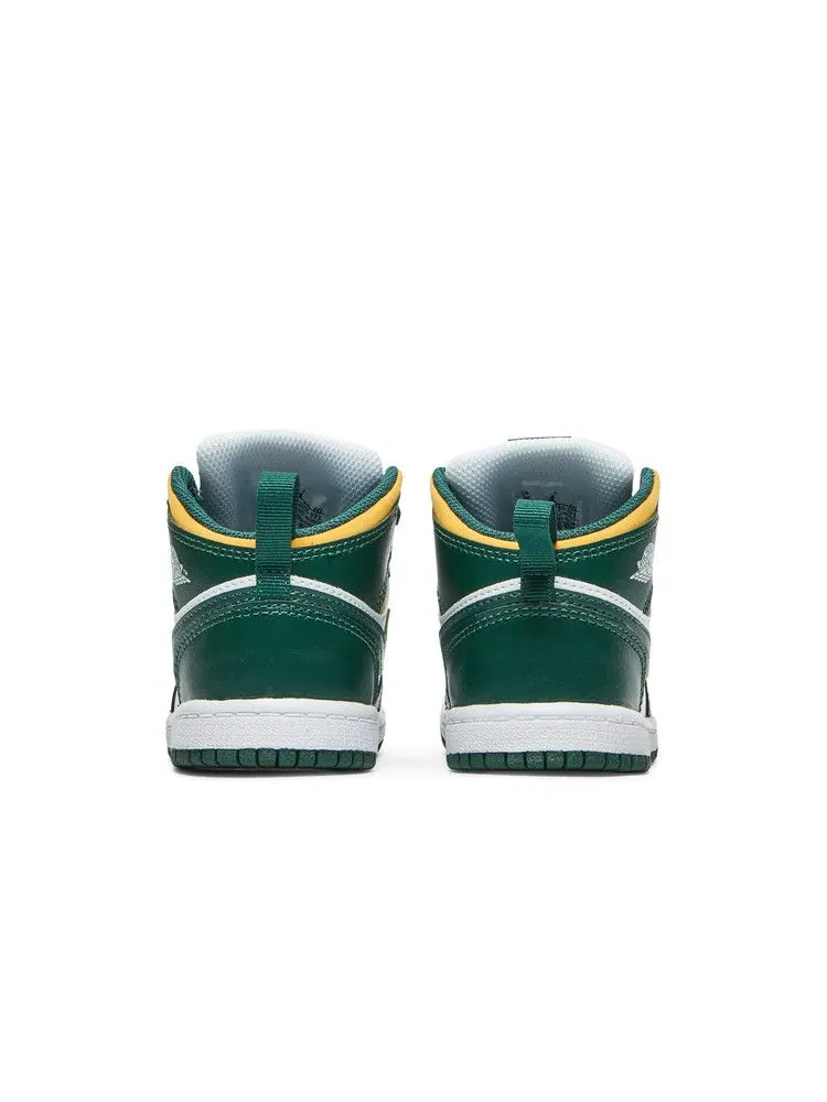Кроссовки Air Jordan Air Jordan 1 Mid TD 'Sonics' — изображение 7 из 9, зеленый//белый