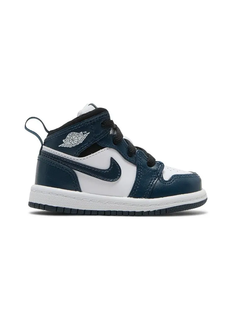 Кроссовки Air Jordan Air Jordan 1 Mid TD 'Armory Navy' — изображение 2 из 9, темно-синий/черный/белый