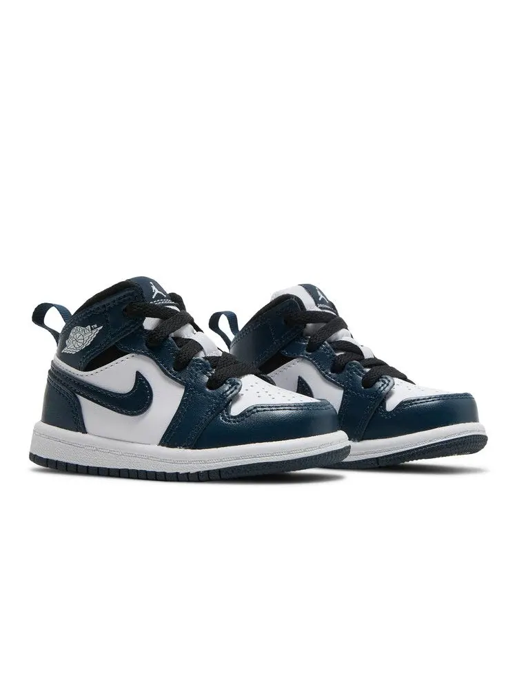 Кроссовки Air Jordan Air Jordan 1 Mid TD 'Armory Navy' — изображение 9 из 9, темно-синий/черный/белый