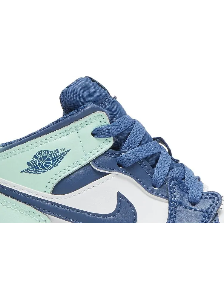 Кроссовки Air Jordan 1 Mid TD Blue Mint — изображение 2 из 8, синий