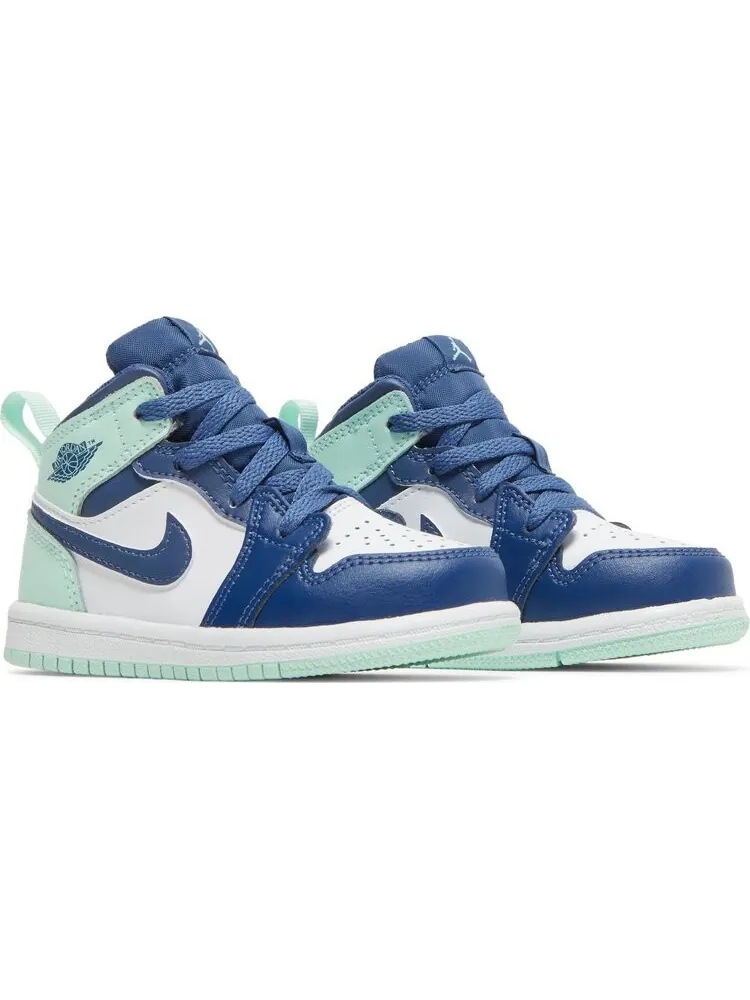 Кроссовки Air Jordan 1 Mid TD Blue Mint — изображение 8 из 8, синий