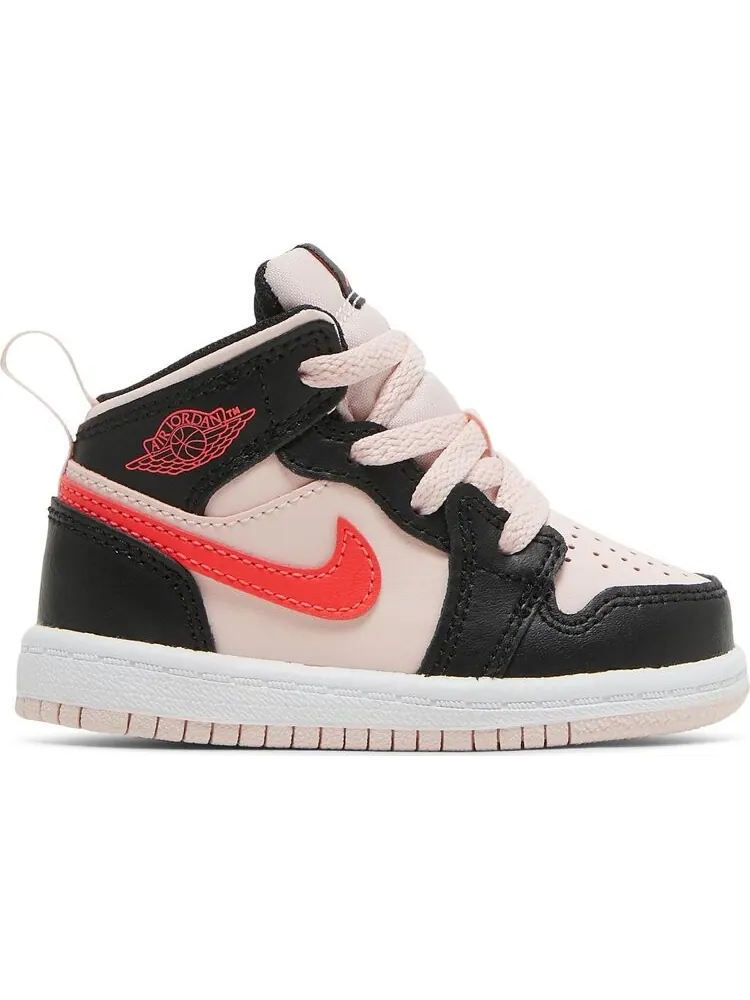 Кроссовки Air Jordan 1 Mid TD Black Pink Crimson — изображение 1 из 8, розовый