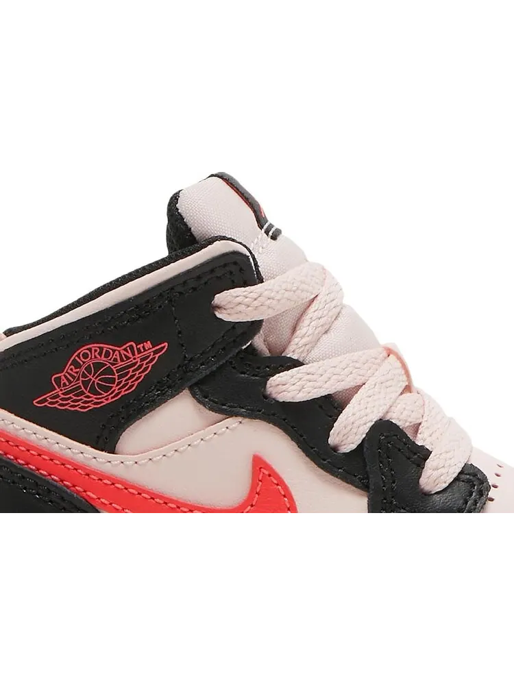 Кроссовки Air Jordan 1 Mid TD Black Pink Crimson — изображение 2 из 8, розовый