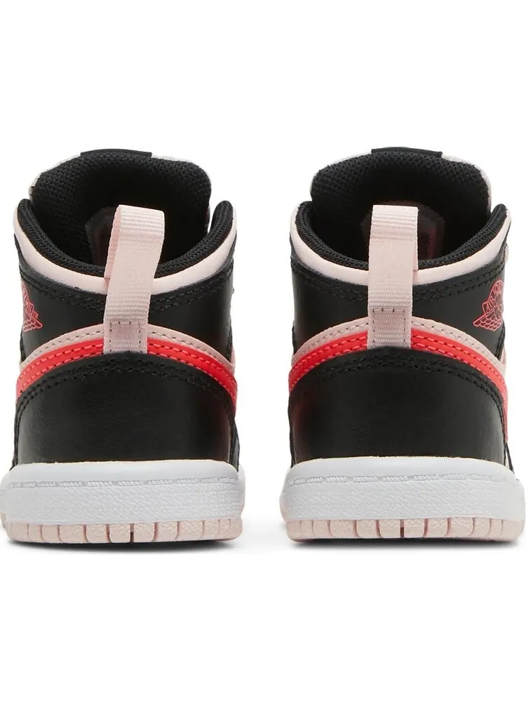 Кроссовки Air Jordan 1 Mid TD Black Pink Crimson — изображение 6 из 8, розовый