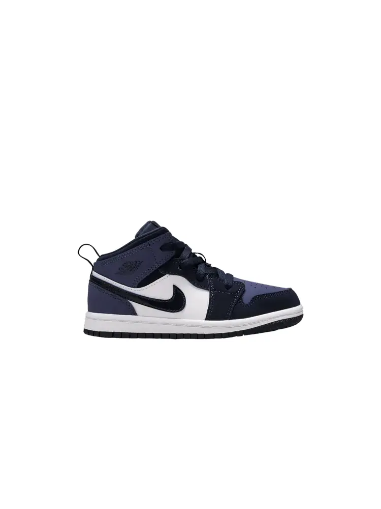 Кроссовки Air Jordan Air Jordan 1 Mid TD 'Obsidian Sanded Purple' — изображение 1 из 9, фиолетовый/белый