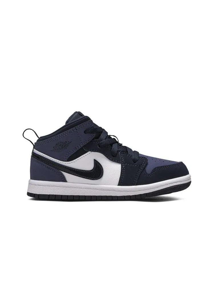 Кроссовки Air Jordan Air Jordan 1 Mid TD 'Obsidian Sanded Purple' — изображение 2 из 9, фиолетовый/белый
