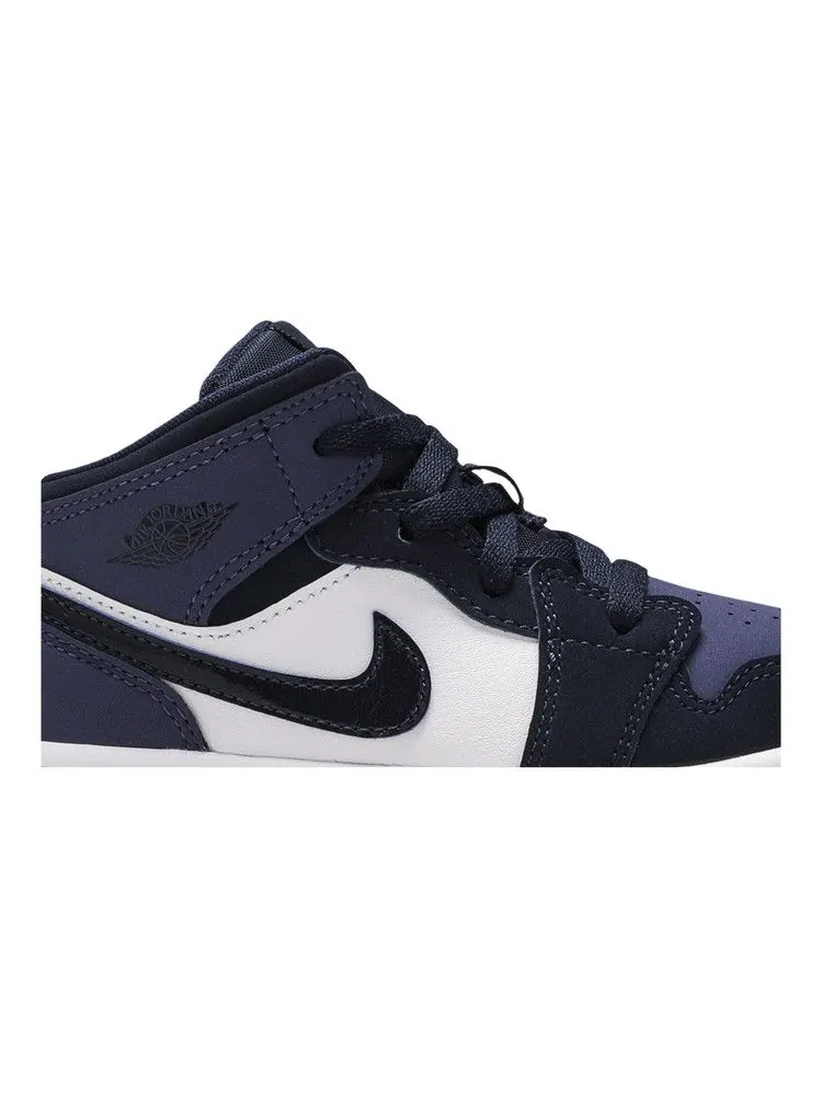 Кроссовки Air Jordan Air Jordan 1 Mid TD 'Obsidian Sanded Purple' — изображение 3 из 9, фиолетовый/белый