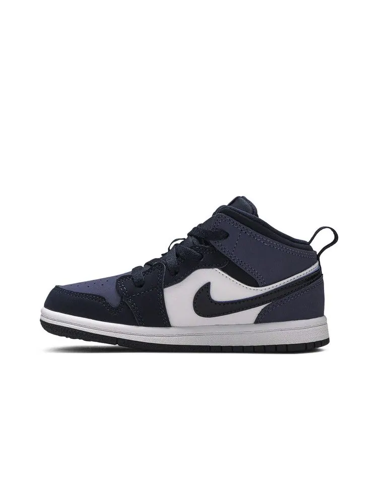 Кроссовки Air Jordan Air Jordan 1 Mid TD 'Obsidian Sanded Purple' — изображение 4 из 9, фиолетовый/белый