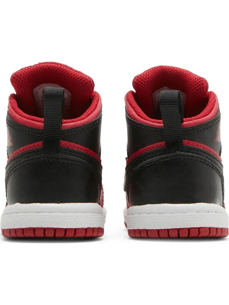 Кроссовки Air Jordan 1 Mid TD Reverse Bred — изображение 6 из 8, красный