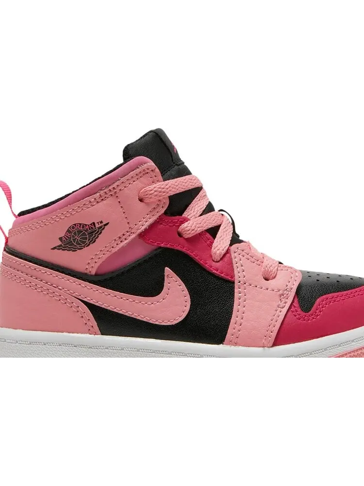 Кроссовки Air Jordan 1 Mid TD Coral Chalk — изображение 2 из 8, розовый
