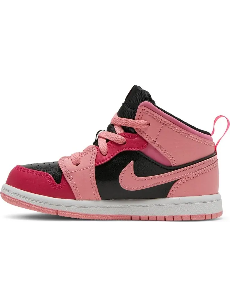Кроссовки Air Jordan 1 Mid TD Coral Chalk — изображение 3 из 8, розовый