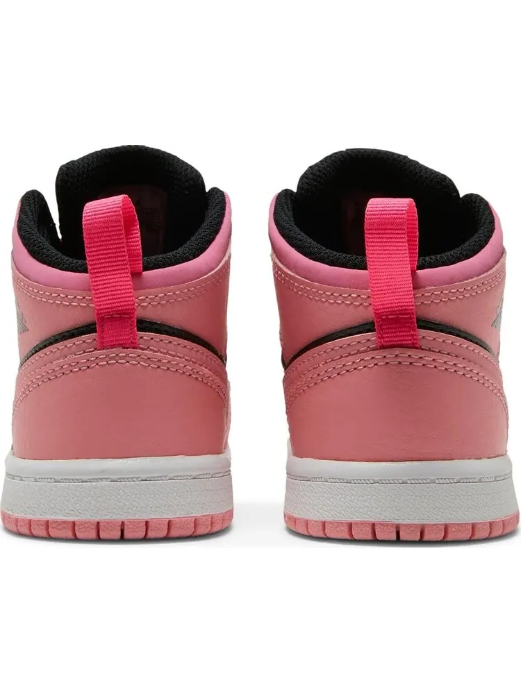 Кроссовки Air Jordan 1 Mid TD Coral Chalk — изображение 6 из 8, розовый