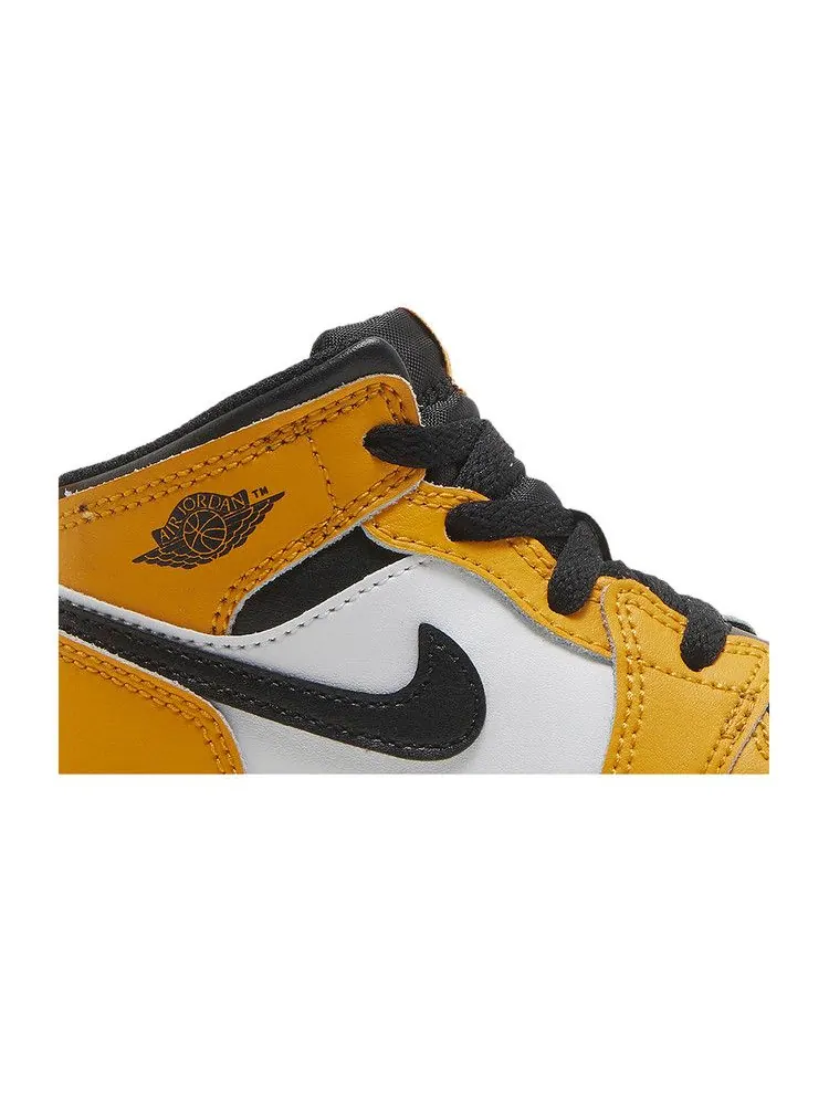 Кроссовки Air Jordan Air Jordan 1 Mid TD 'Reverse Yellow Toe' — изображение 3 из 9, белый/черный