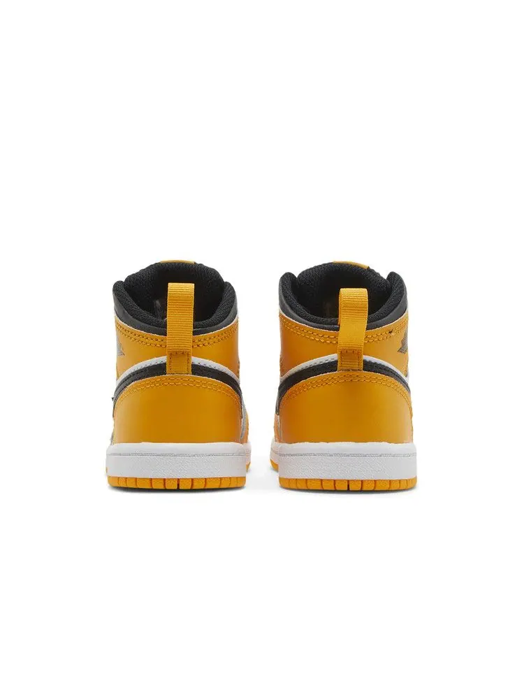 Кроссовки Air Jordan Air Jordan 1 Mid TD 'Reverse Yellow Toe' — изображение 7 из 9, белый/черный