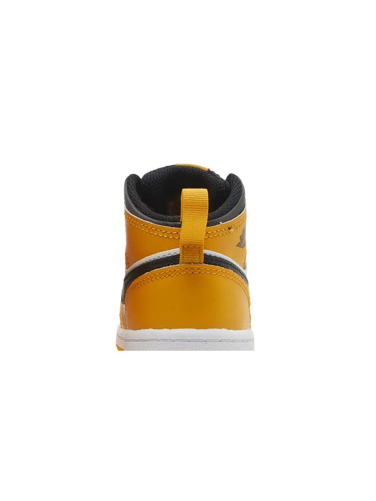 Кроссовки Air Jordan Air Jordan 1 Mid TD 'Reverse Yellow Toe' — изображение 8 из 9, белый/черный