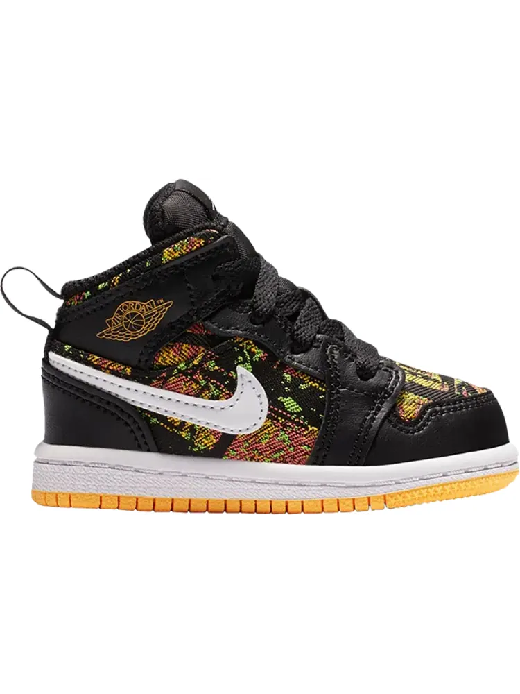 Кроссовки Air Jordan 1 Mid GT Black Laser Orange — изображение 1 из 1, черный