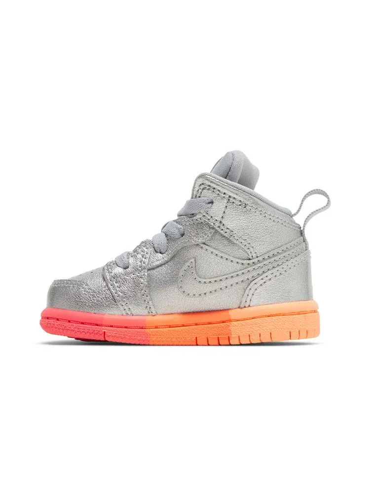 Кроссовки Air Jordan Air Jordan 1 Mid TD 'Metallic Silver Pink Crimson' — изображение 4 из 9