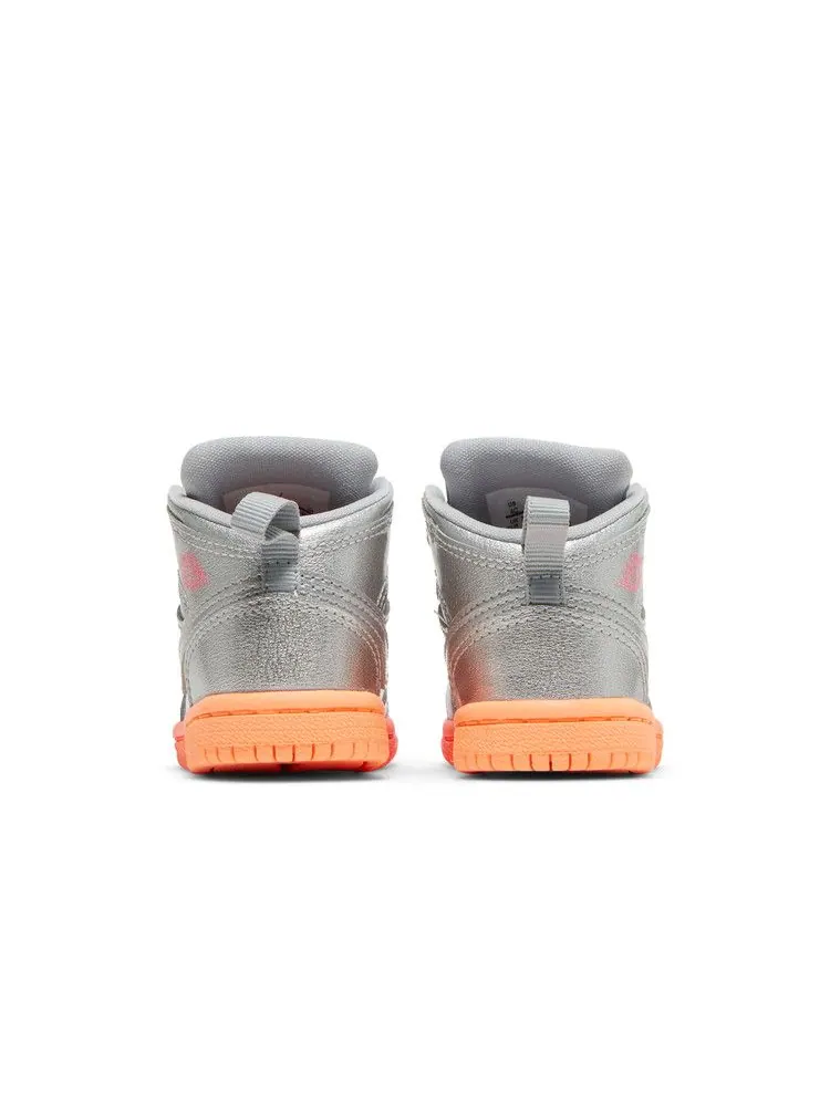 Кроссовки Air Jordan Air Jordan 1 Mid TD 'Metallic Silver Pink Crimson' — изображение 7 из 9