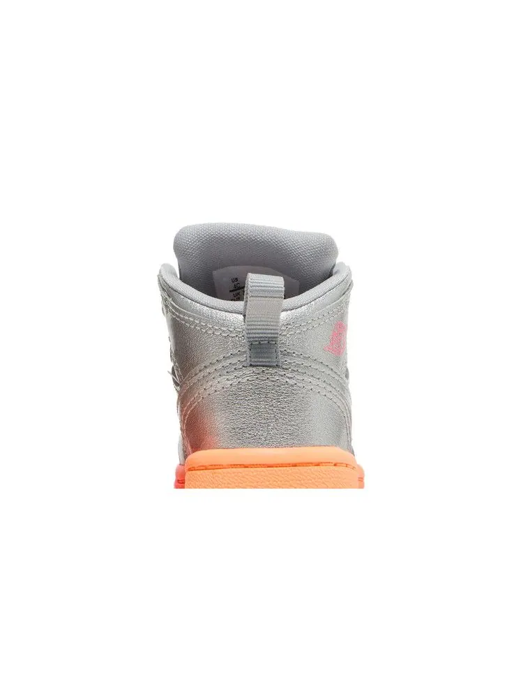 Кроссовки Air Jordan Air Jordan 1 Mid TD 'Metallic Silver Pink Crimson' — изображение 8 из 9
