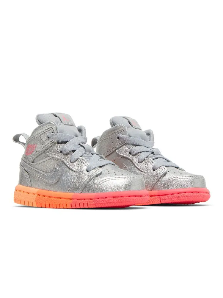 Кроссовки Air Jordan Air Jordan 1 Mid TD 'Metallic Silver Pink Crimson' — изображение 9 из 9