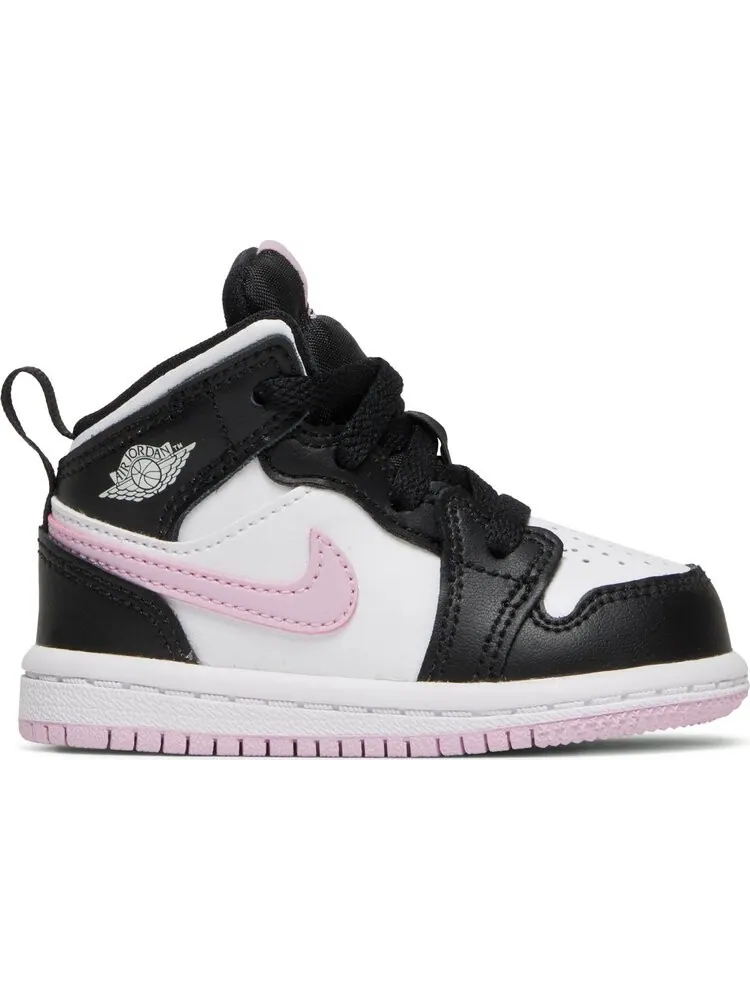 Кроссовки Air Jordan 1 Mid TD White Light Arctic Pink — изображение 1 из 8, белый