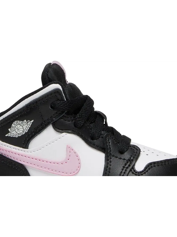Кроссовки Air Jordan 1 Mid TD White Light Arctic Pink — изображение 2 из 8, белый