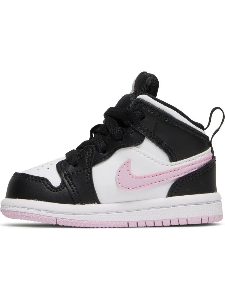 Кроссовки Air Jordan 1 Mid TD White Light Arctic Pink — изображение 3 из 8, белый