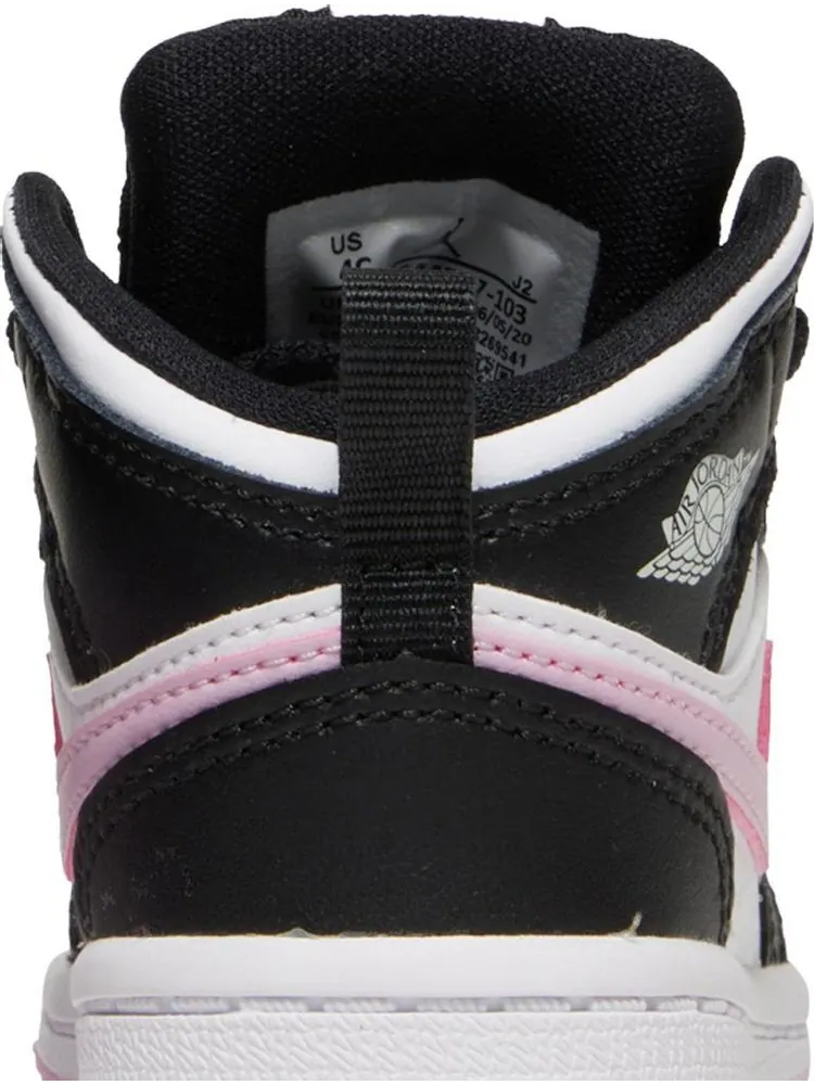 Кроссовки Air Jordan 1 Mid TD White Light Arctic Pink — изображение 7 из 8, белый