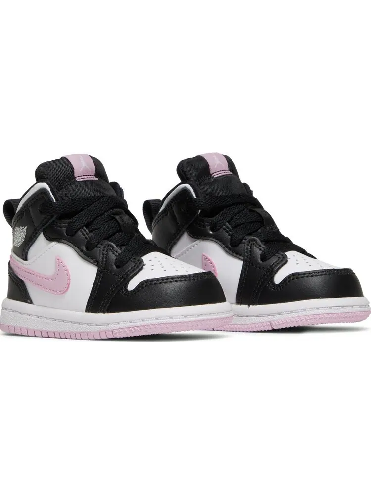 Кроссовки Air Jordan 1 Mid TD White Light Arctic Pink — изображение 8 из 8, белый