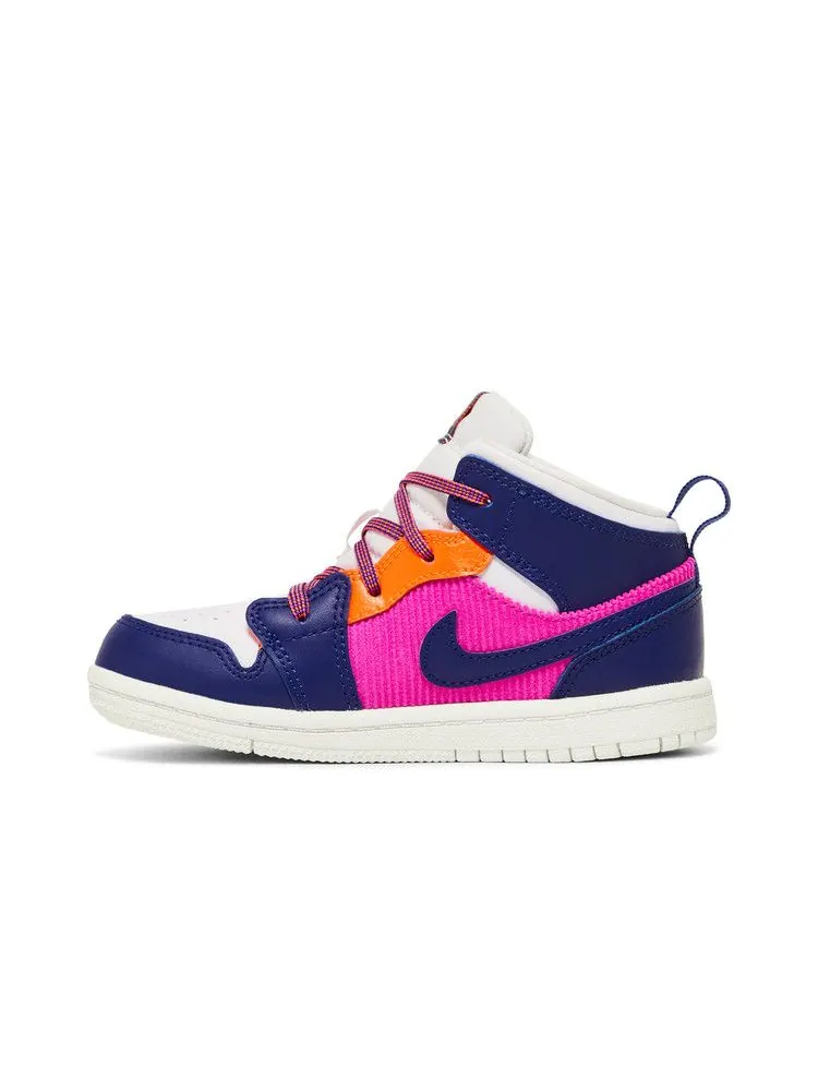 Кроссовки Air Jordan Air Jordan 1 Mid TD 'Regency Purple Fire Pink' — изображение 4 из 9, розовый///фиолетовый