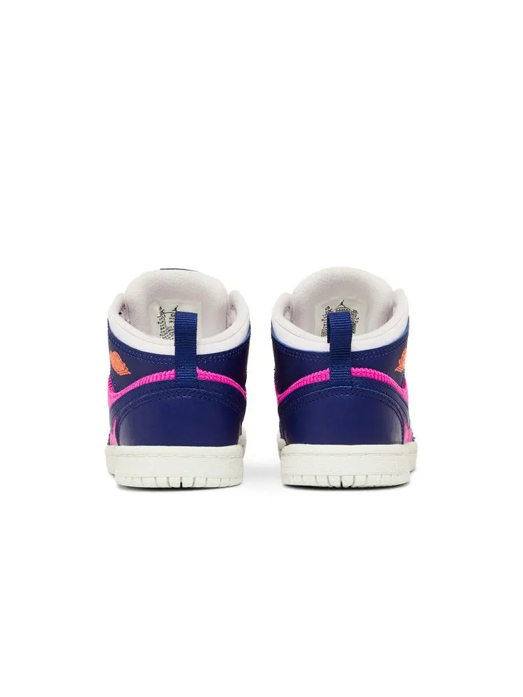 Кроссовки Air Jordan Air Jordan 1 Mid TD 'Regency Purple Fire Pink' — изображение 7 из 9, розовый///фиолетовый