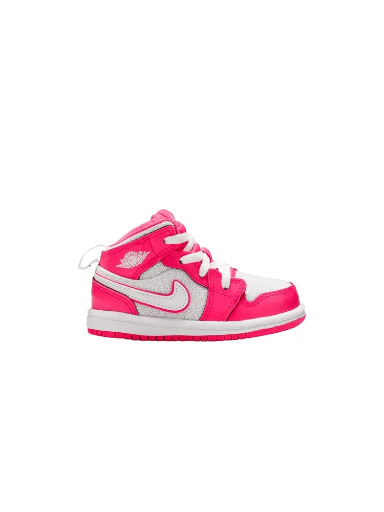 Кроссовки Air Jordan Air Jordan 1 Mid TD 'Hyper Pink' — изображение 1 из 9, розовый/белый/белый