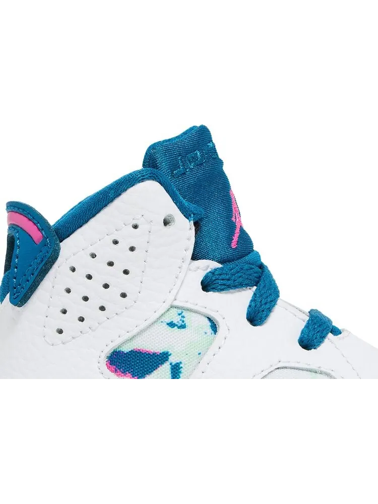 Кроссовки Air Jordan 6 Retro TD Green Abyss — изображение 2 из 8, белый